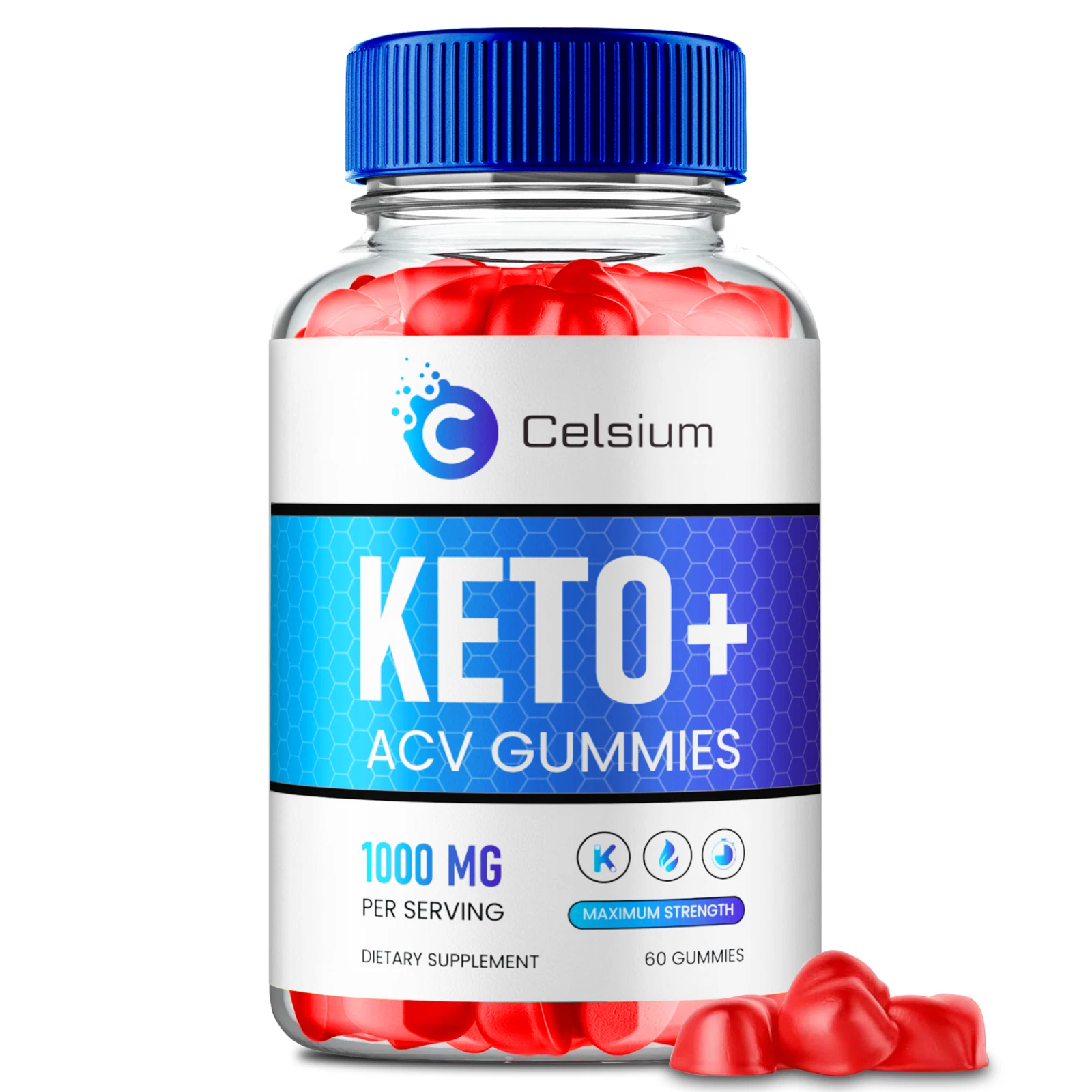 Celsium Keto ACV Gummies, Keto ACV for Weight Loss Gummy (60 Gummies)
