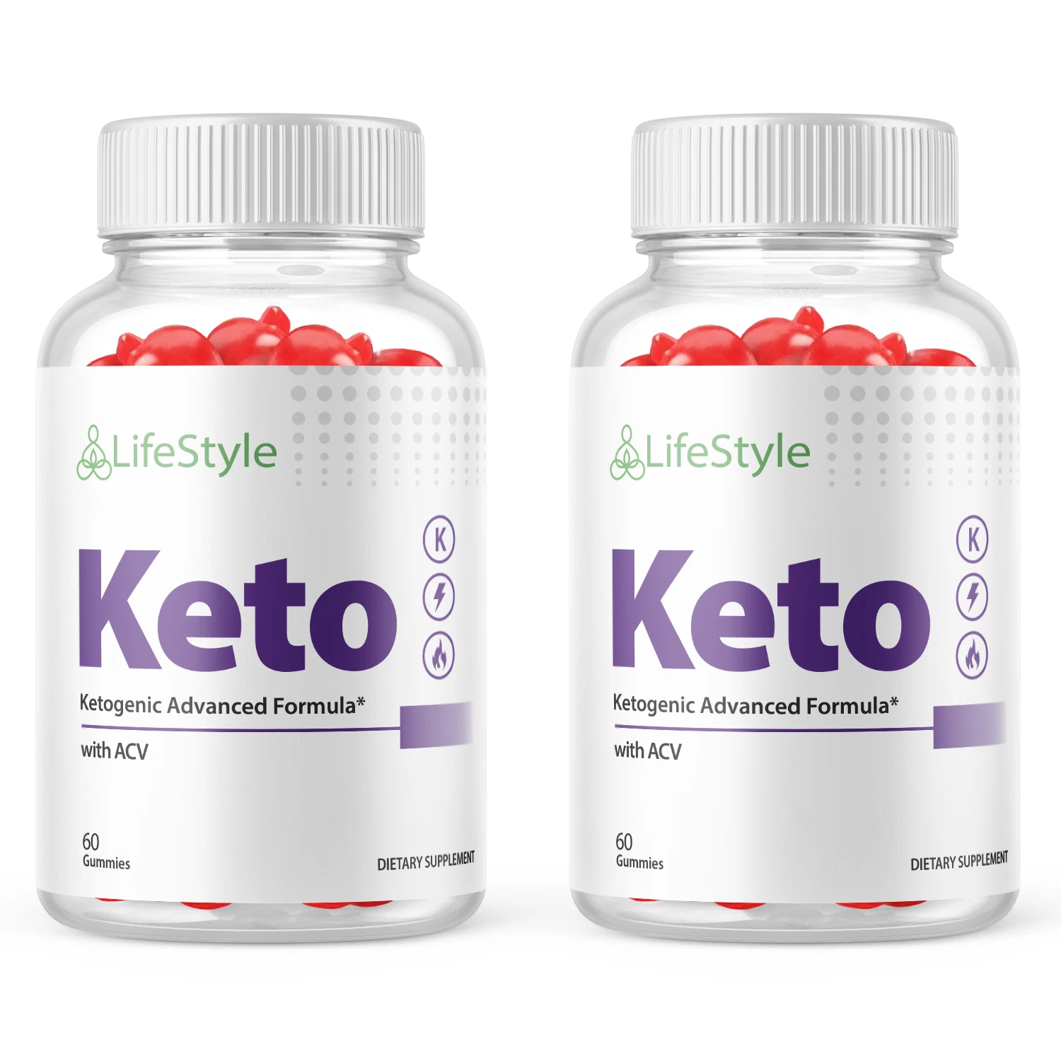 2-Lifestyle Keto ACV Gummies, Weight Loss, Fat Burner, Appetite Suppressant