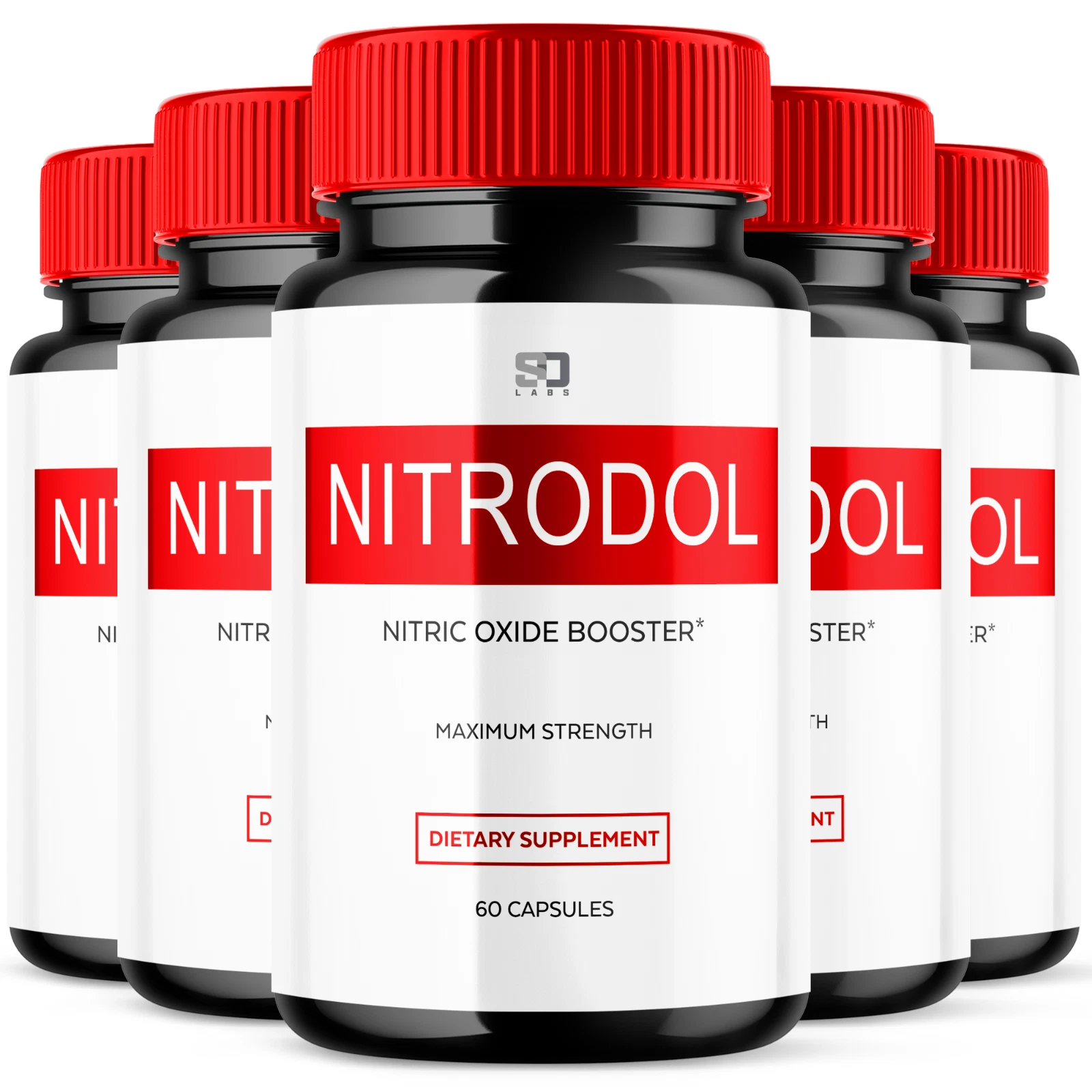 (5 Pack) Nitrodol Male Pills Maximize Energy, Vitality & Stamina 300 Capsules