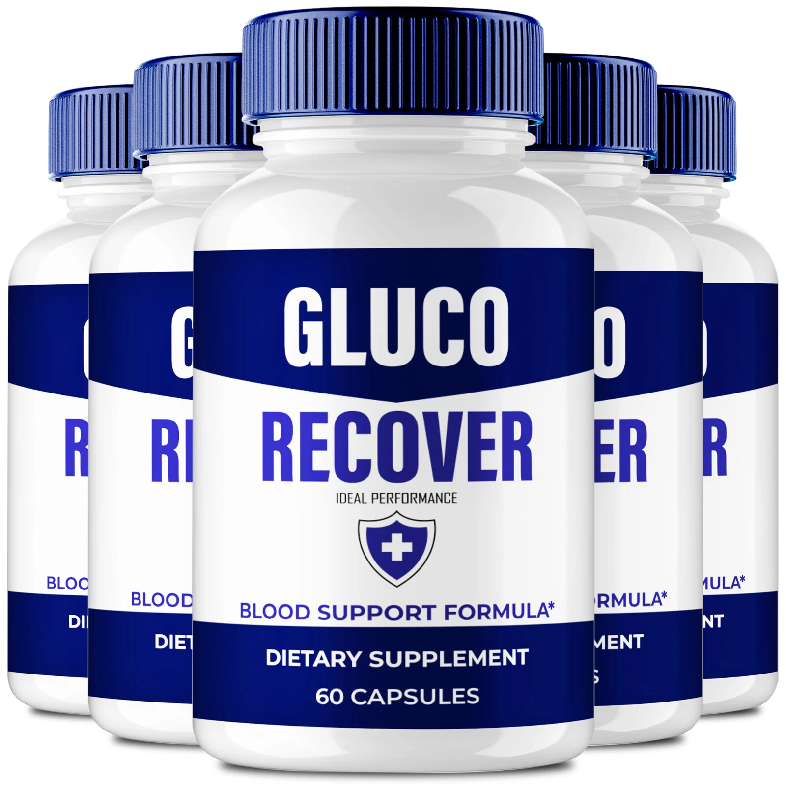 (5 Pack) Gluco Recover Pills for Managing Blood Sugar & Pressure Levels