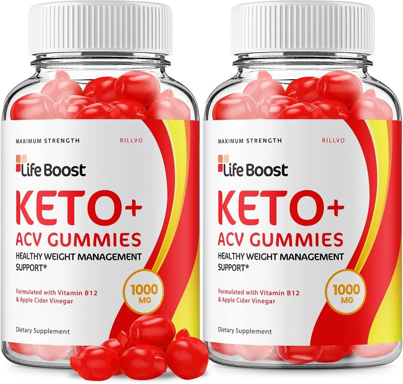 (2 Pack) Life Boost Keto Gummies Advanced Formula Life Boost Keto ACV...