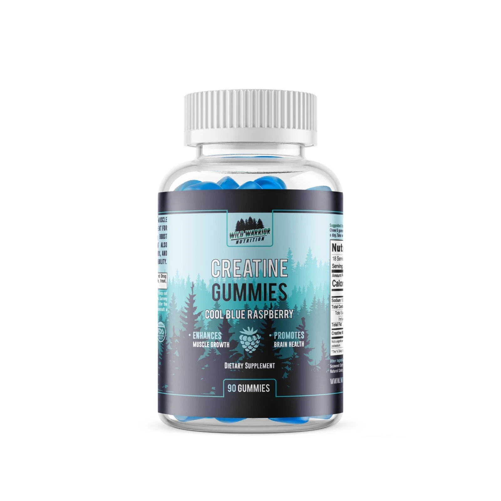 Creatine Gummies - Monohydrate - Cool Blue Raspberry - Wild Warrior Nutrition