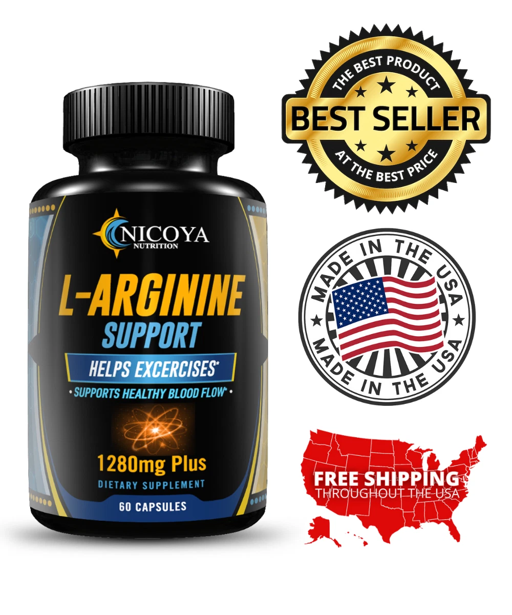 L-Arginine 1331 MG Boost Blood Flow, Stamina, Energy, Muscle Soreness & Recovery