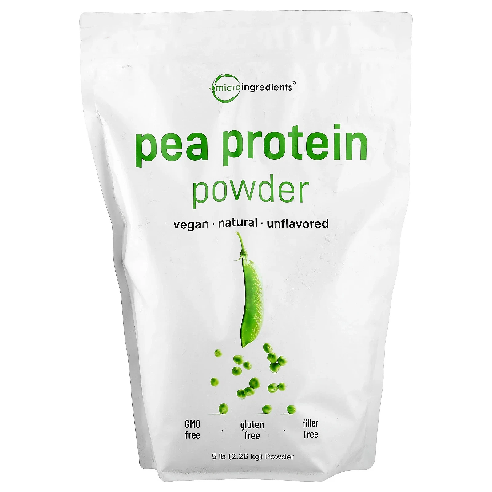 Pea Protein Powder, Unflavored, 5 lb (2.26 kg)