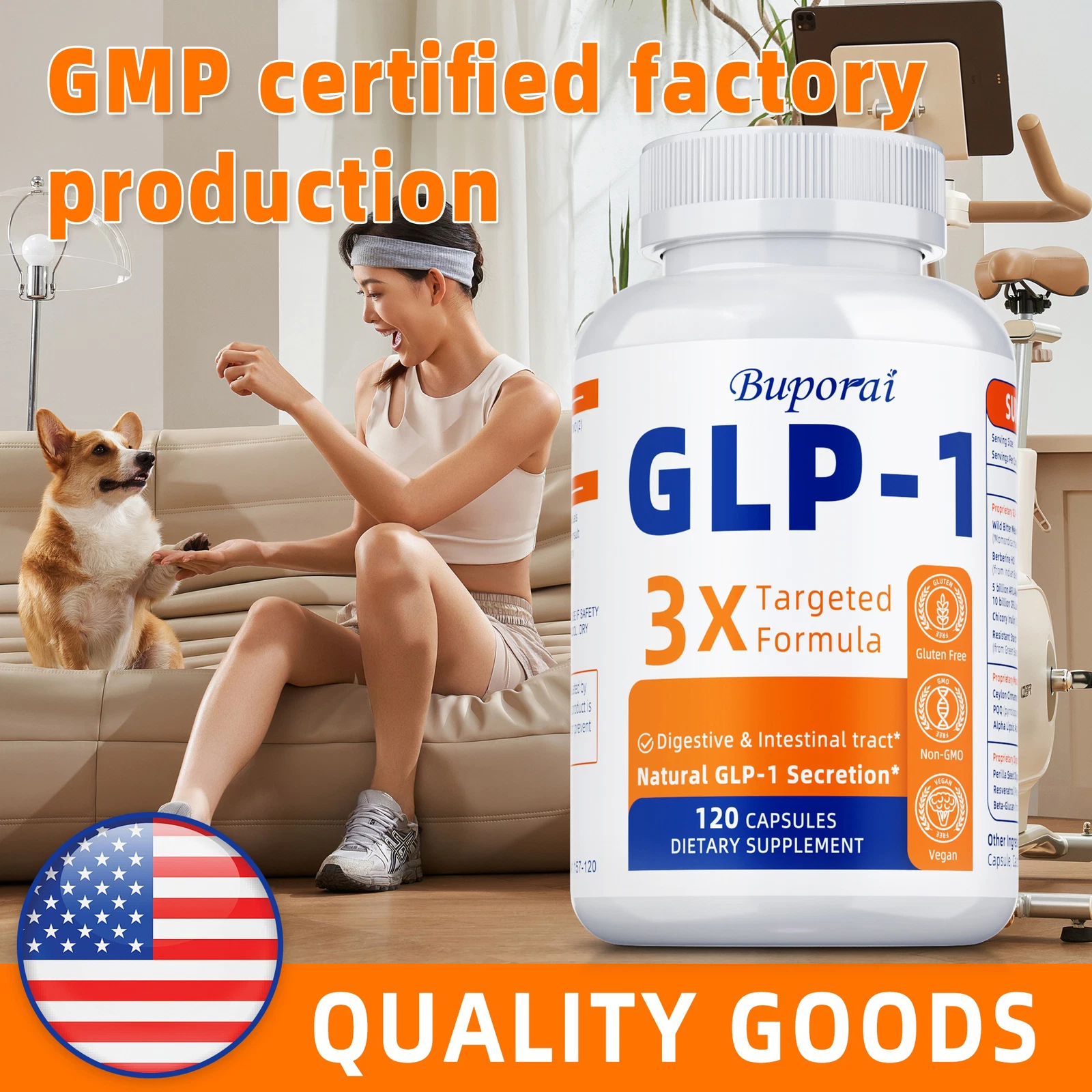 GLP-1 - with Probiotic,Berberine,Ceylon Cinnamon-Weight Loss,Blood Sugar Balance