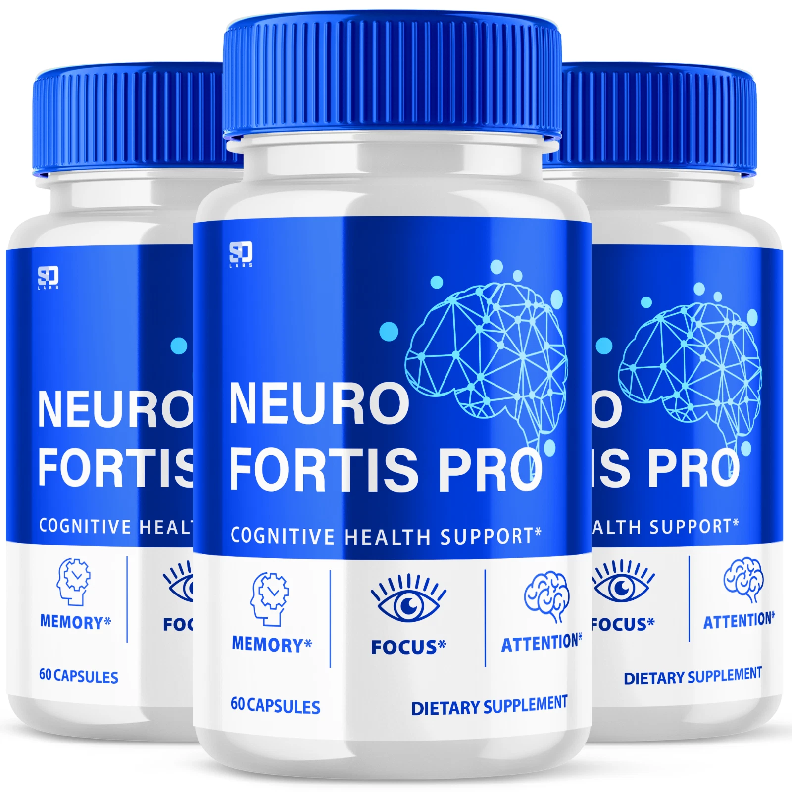 (3 Pack) Neuro Fortis Pro, Brain Health & Cognitive Support Supplement 180 Pills