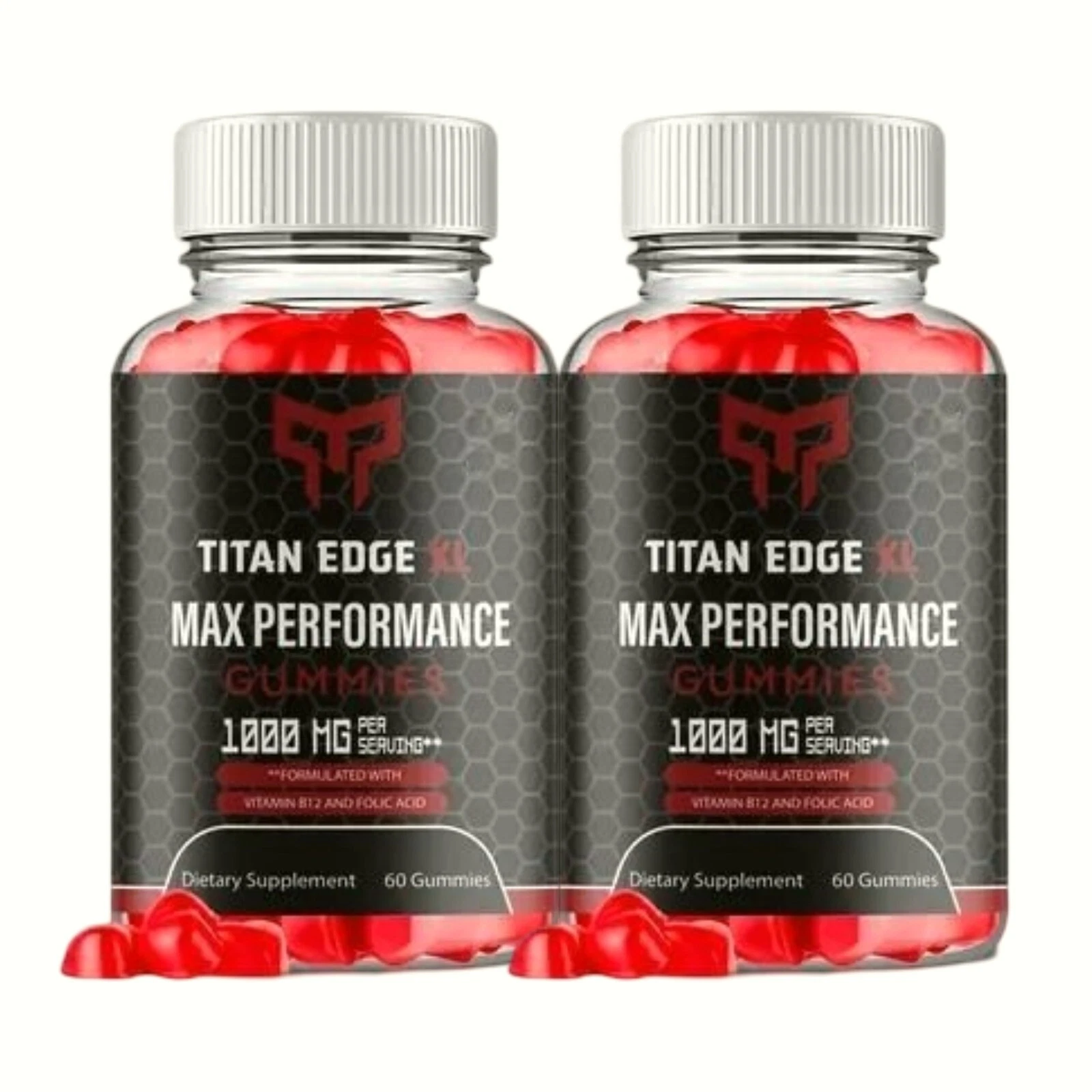 2-Pack Titan Edge XL Gummies TitanEdge XL Maximum Strength Gummies - 120 Gummies