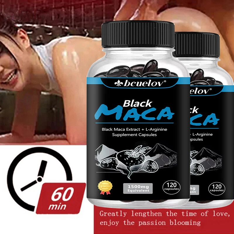 Black Maca 1500 Mg - Boosts Energy, Stamina, Performance And Drive - 120 Caps