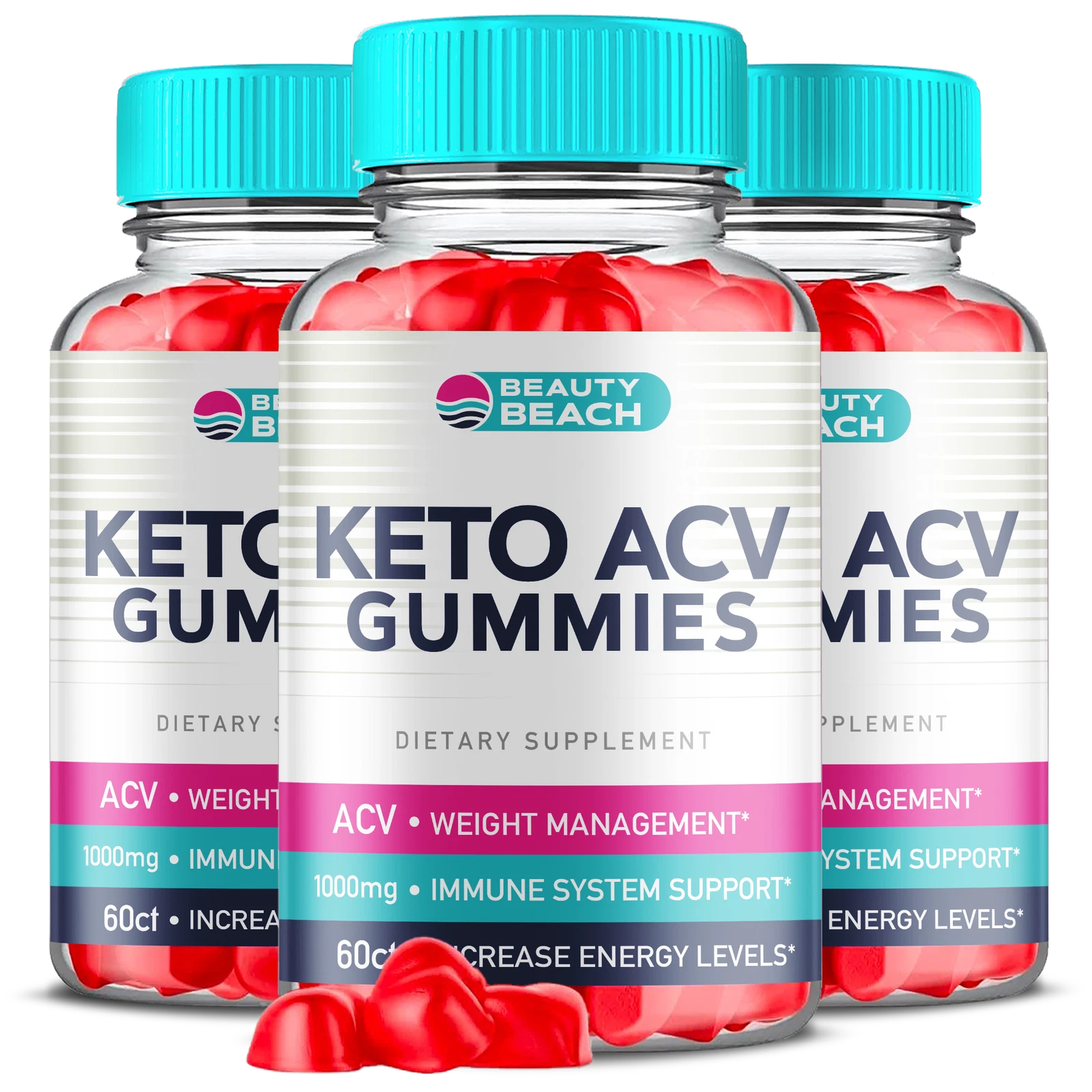 Beauty Beach Keto Gummies - Beauty Beach ACV Gummys Weight Loss OFFICIAL- 3 Pack