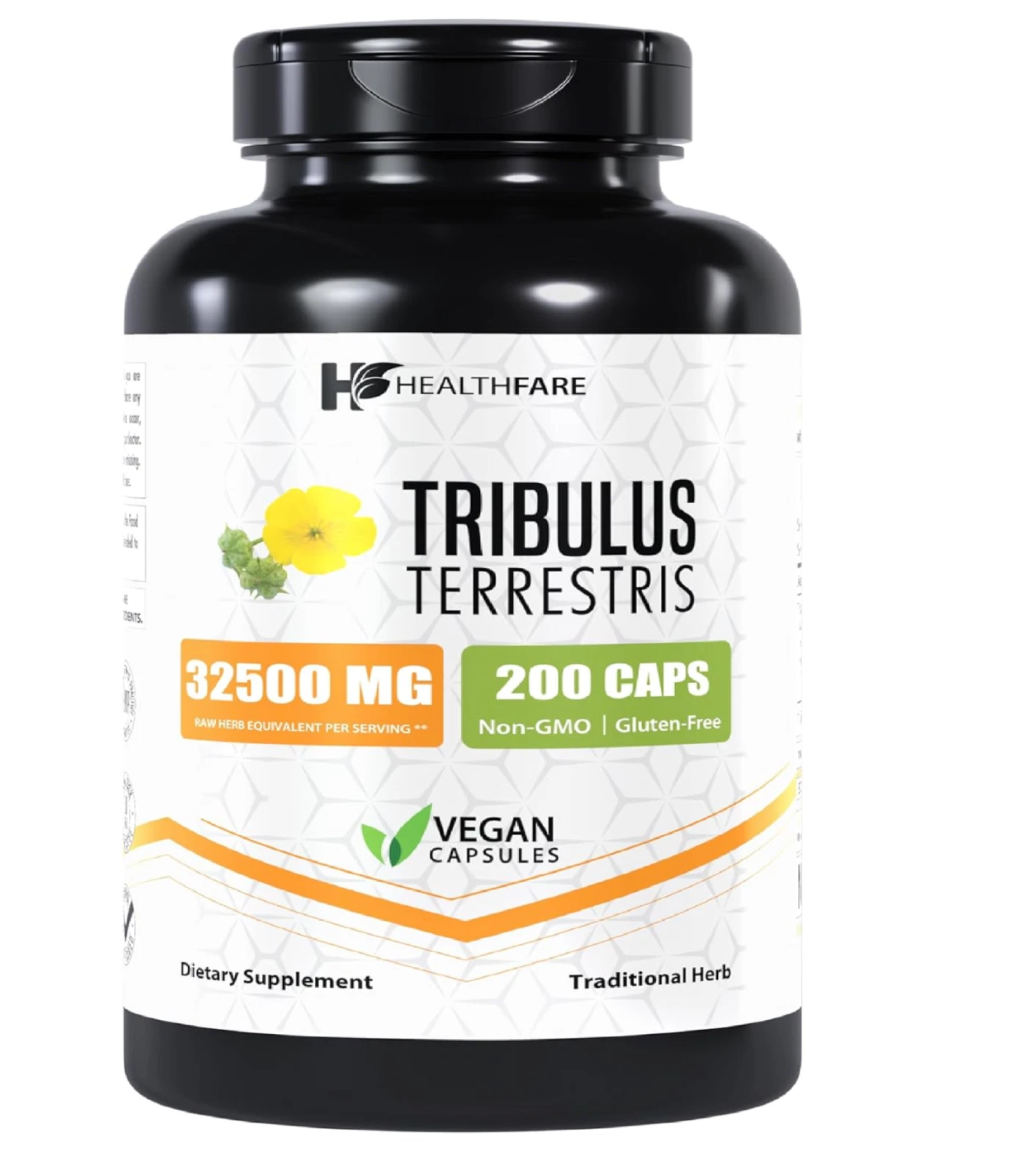 Healthfare Tribulus Terrestris 32,500mg 200 Caps High Potency Herbal Supplements