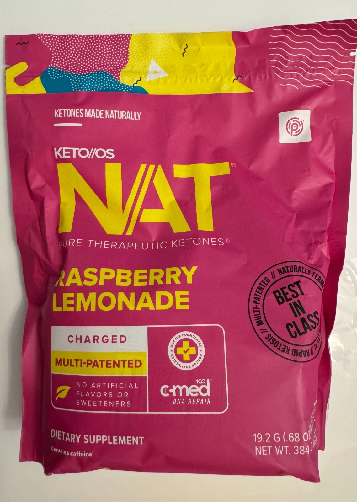 Prüvit Ketones NAT 20 Packets Charged RASPBERRY LIMONADE FREE SHIPP Exp 03/2026