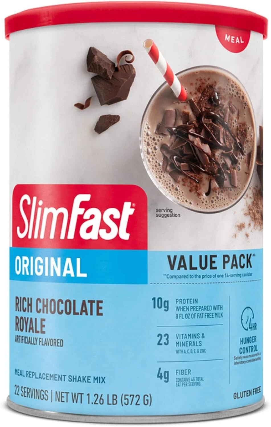 SlimFast Meal Replacement Powder Original Rich Chocolate Royale 22 Servings