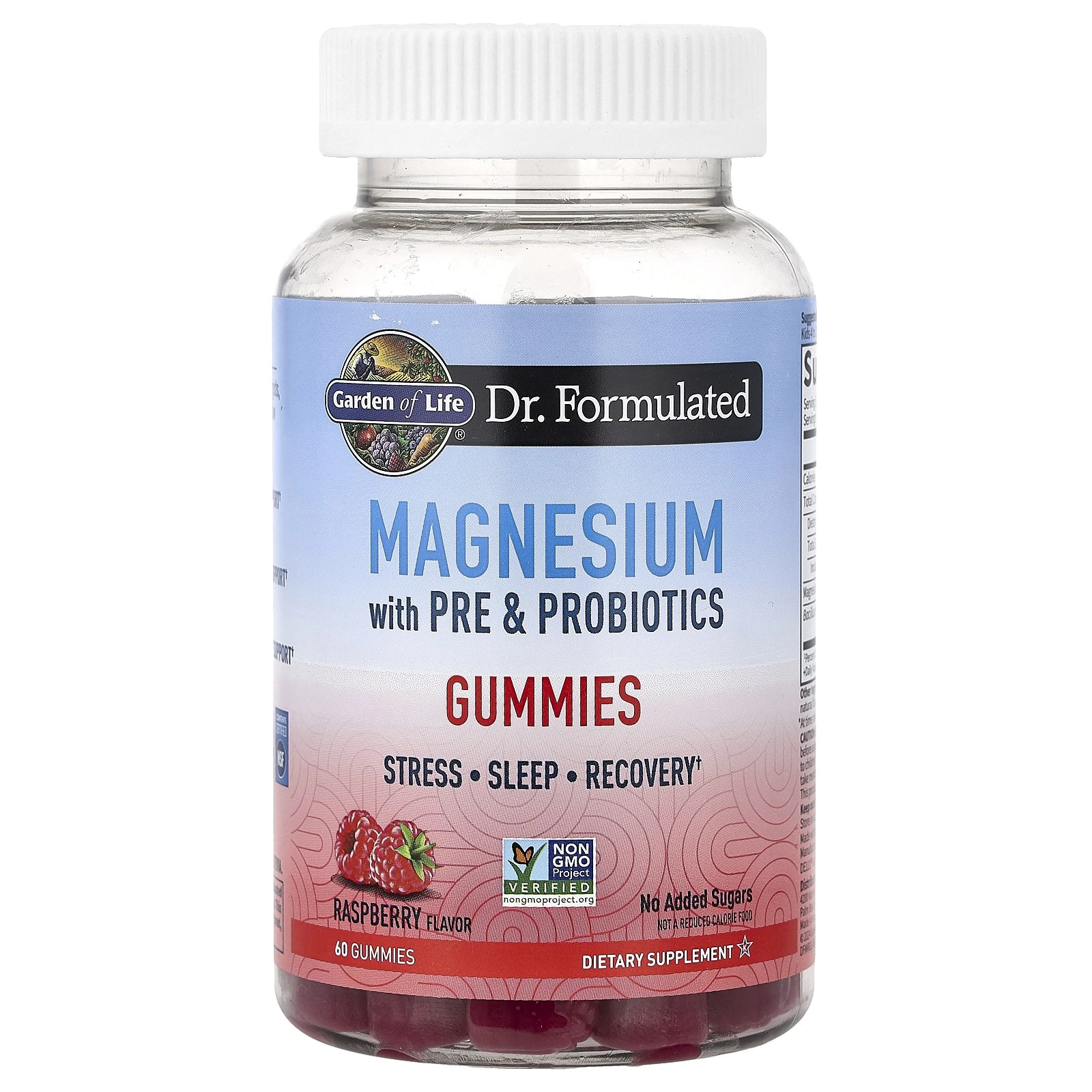 Magnesium with Pre & Probiotics Gummies, Raspberry , 60 Gummies