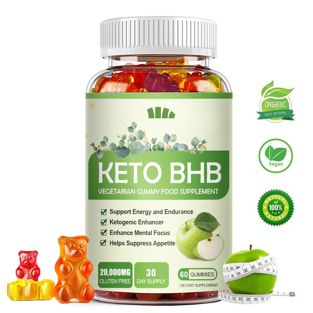 Ketone ACV BHB Gummies Keto Bod Weight Loss Fat Burn Detox Supplement 60 Gummies