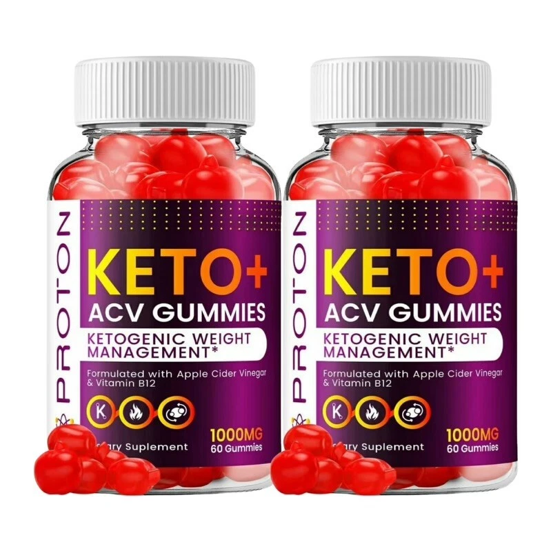 2-Pack Proton Keto ACV gummies, Proton Gummies Weight Loss (120 Gummies)