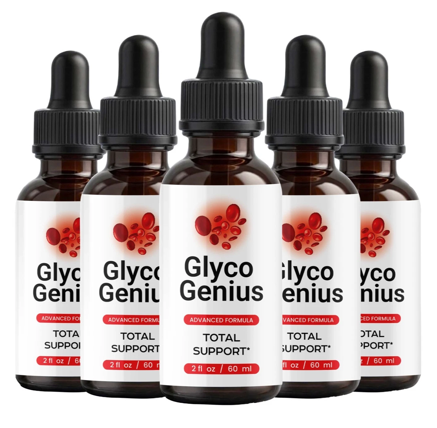 (5 Pack) Glyco Genius Drops Support Blood Health and General Wellness