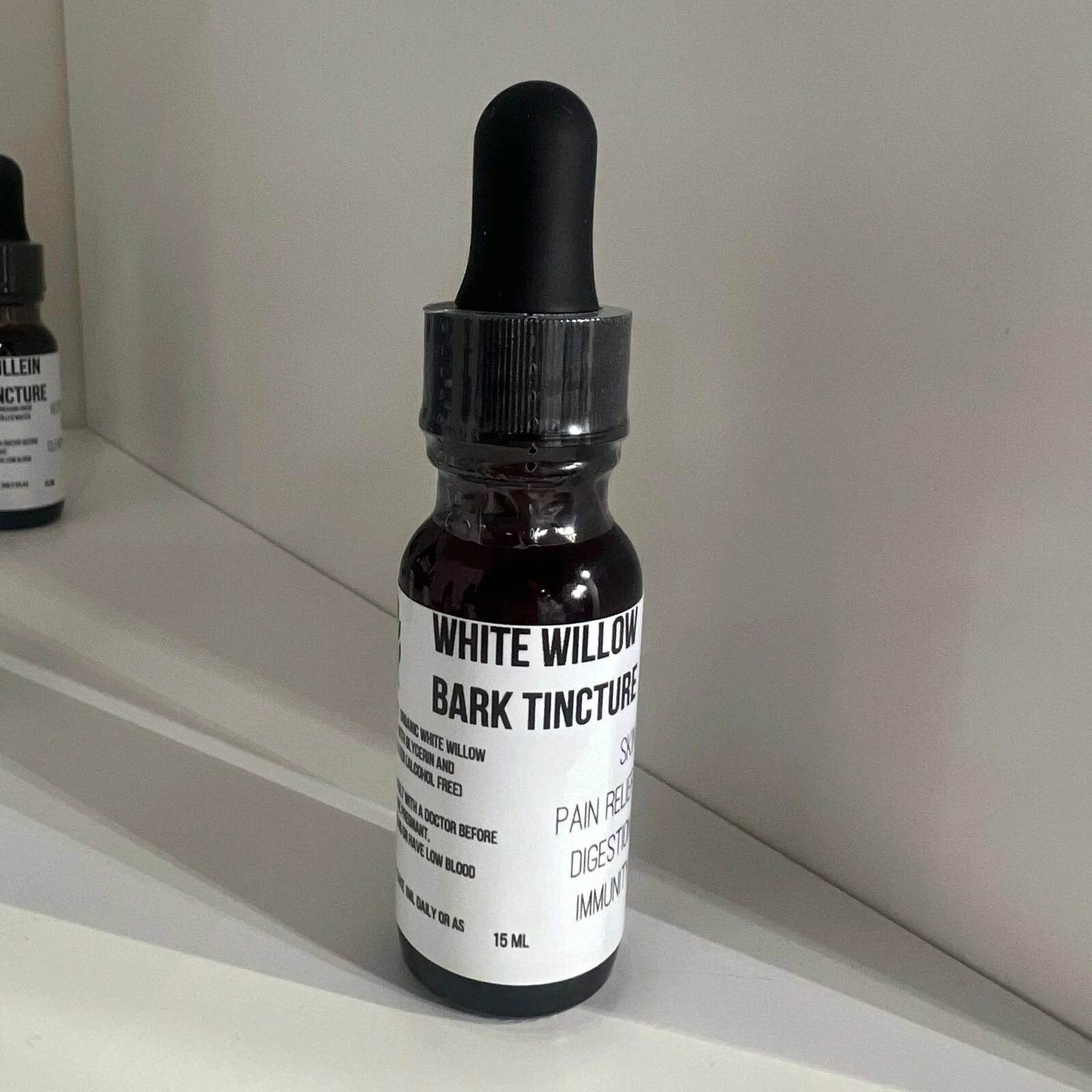 Organic White Willow Bark Tincture Drop Extract Alcohol Free Natural Pain Relief