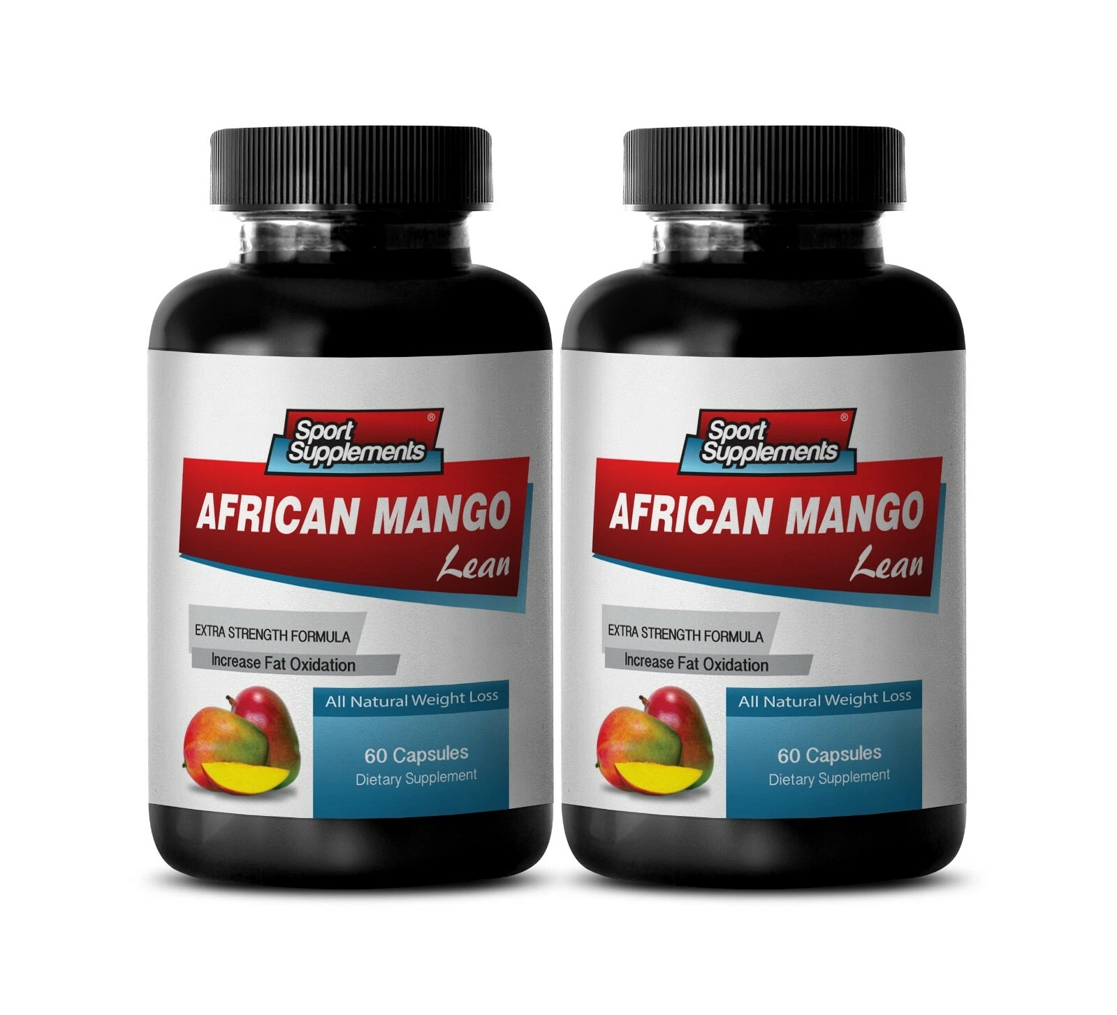 Weight Loss Appetite Suppressant - AFRICAN MANGO 1200mg - 2 Bottles 120 Capsules