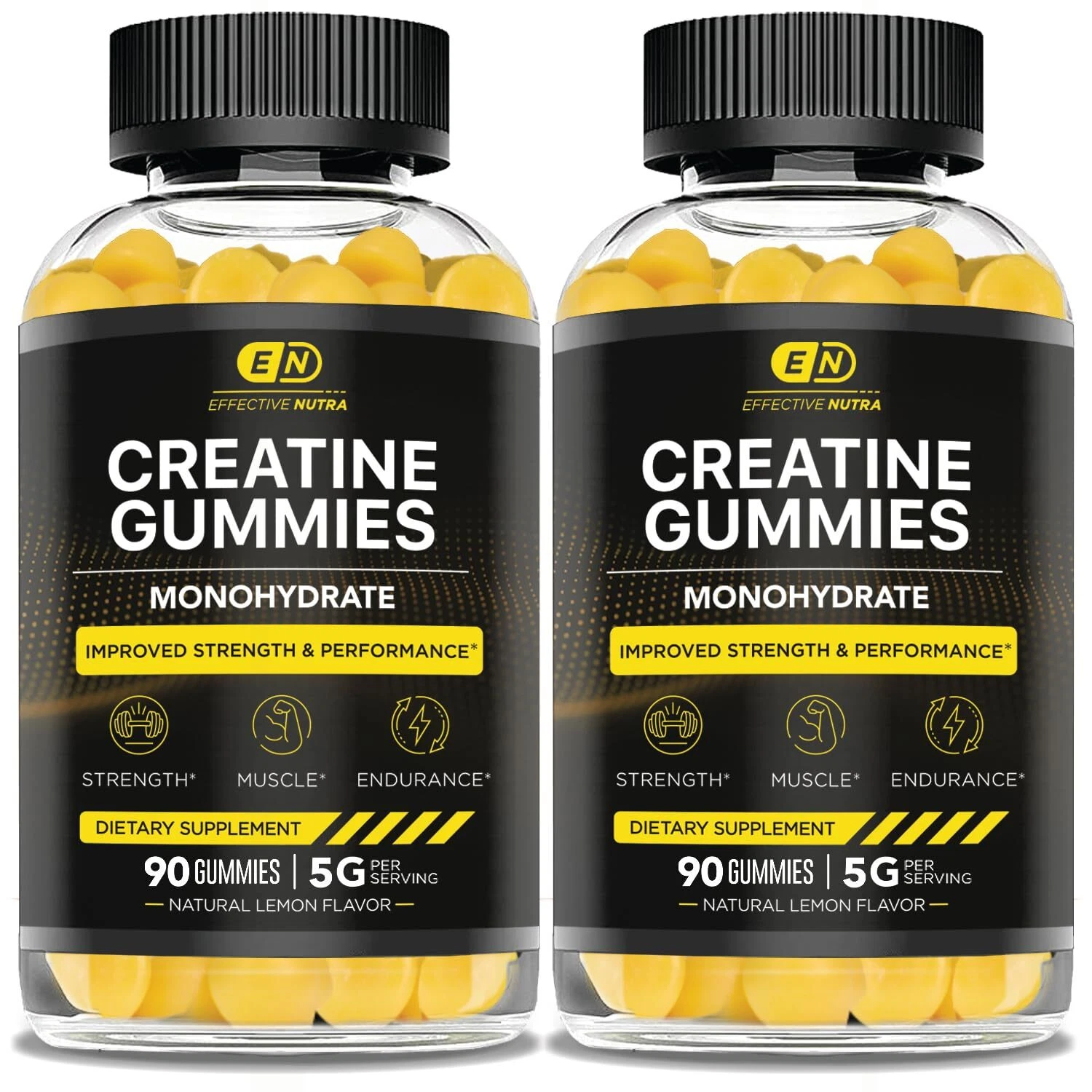 EFFECTIVE NUTRA Creatine Monohydrate Gummies 5g - Vegan Creatine Gummies for ...
