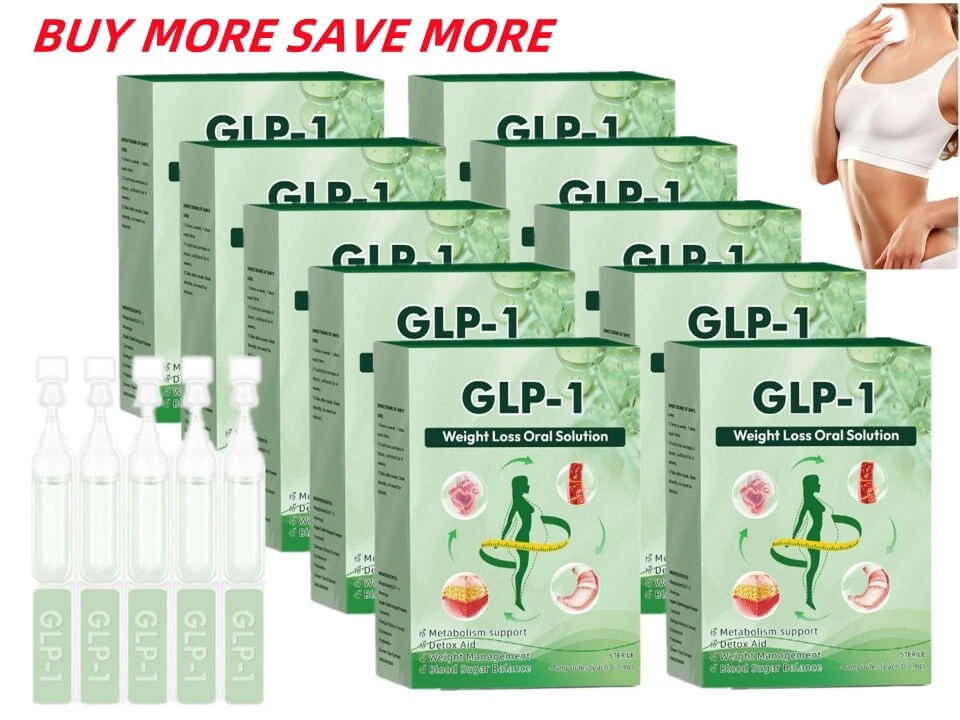 GPL-1 Weight Loss Oral Solution - Natural Metabolism Support Detox Aid 5pcs/Box