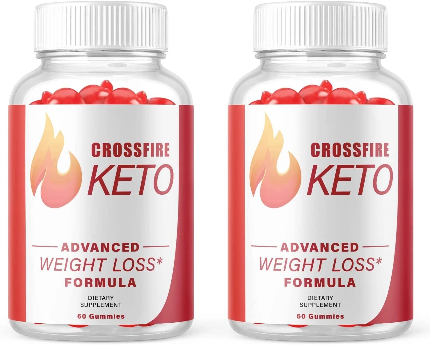 2 Pack- Crossfire Keto ACV Gummies, Vegan, Weight Loss Supplement - 120 Gummies