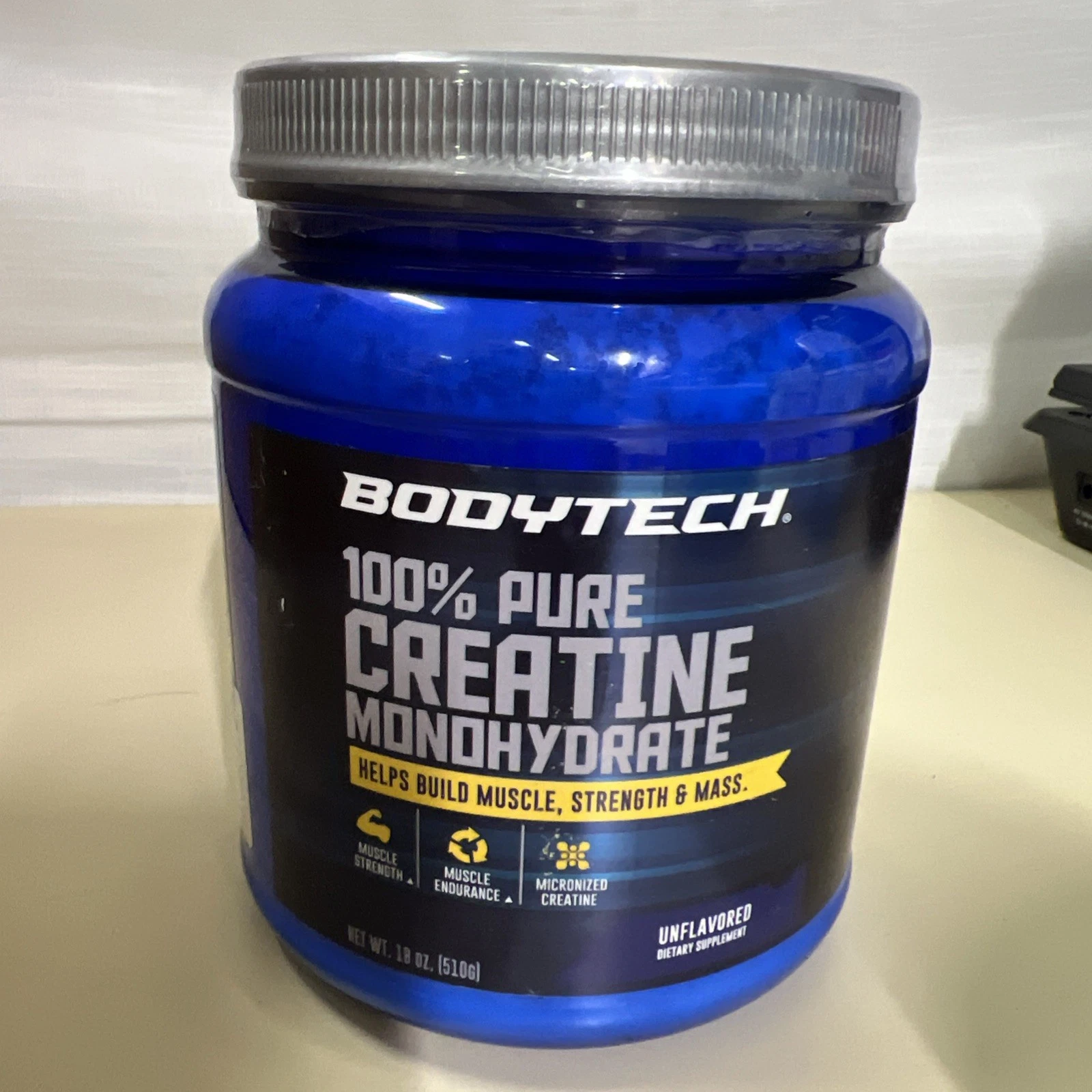BODYTECH 100% Pure Creatine Monohydrate Powder 18oz - NEW SEALED- Ex 08/2026 .