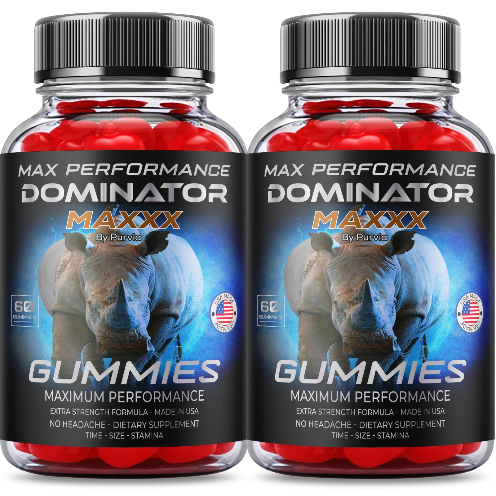 (2 Pack) Dominator Maxx Gummies For Men - Dominator Max Gummies Advanced Formula