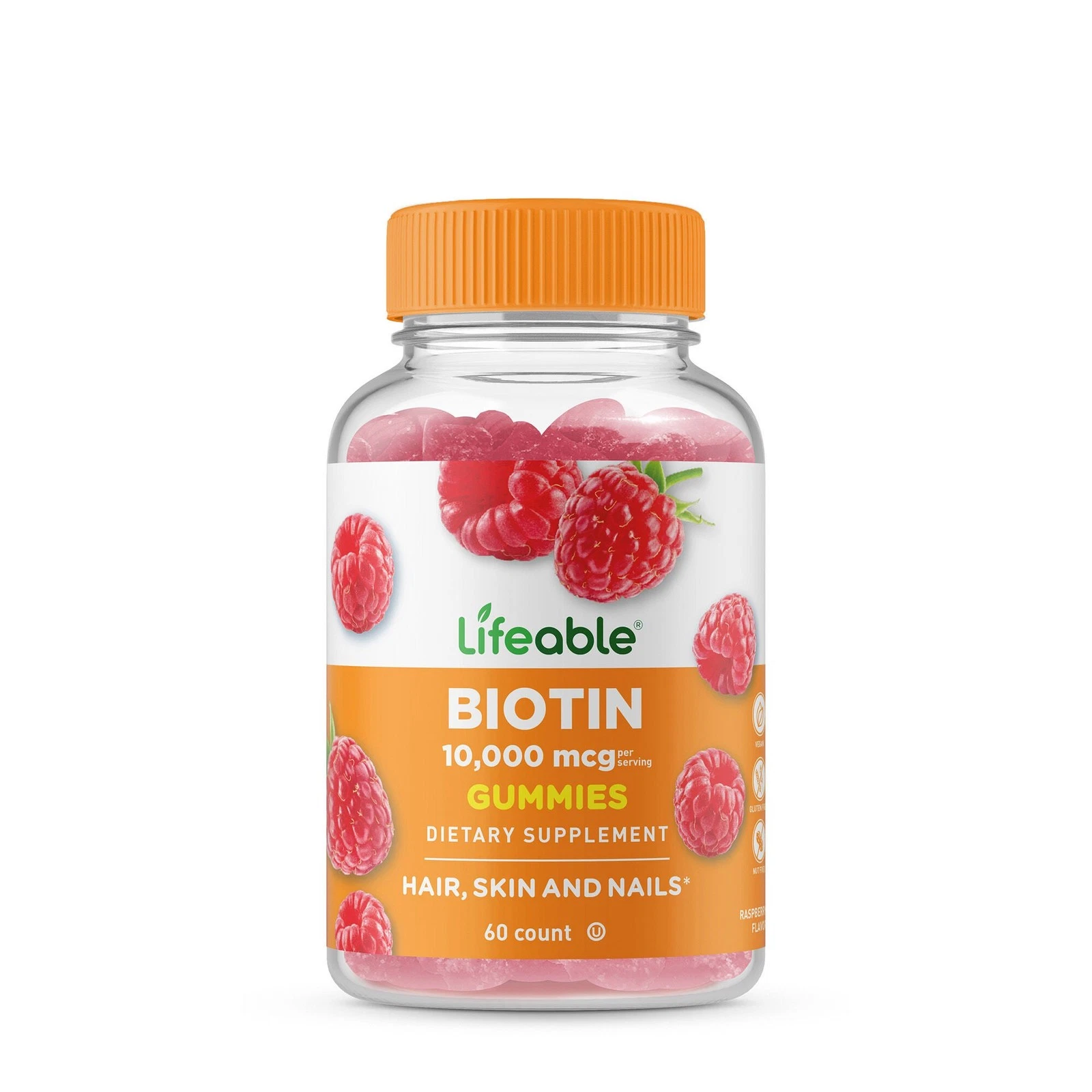 Biotin 10000mcg - 60 Gummies (30 Servings)