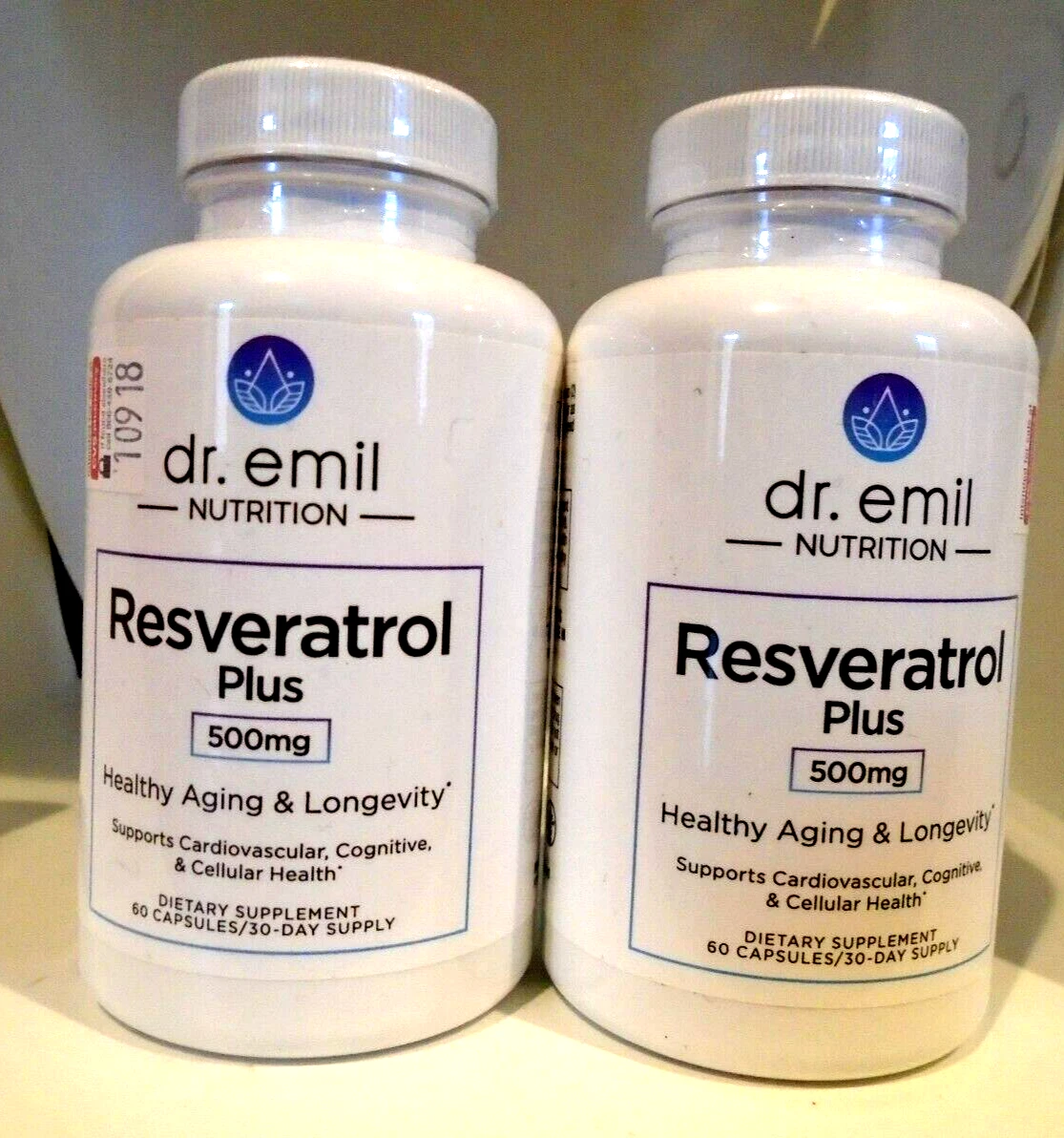 Dr. Emil Resveratrol Plus Dietary Supplement - 500 mg - 60 Capsules 2- Bottles