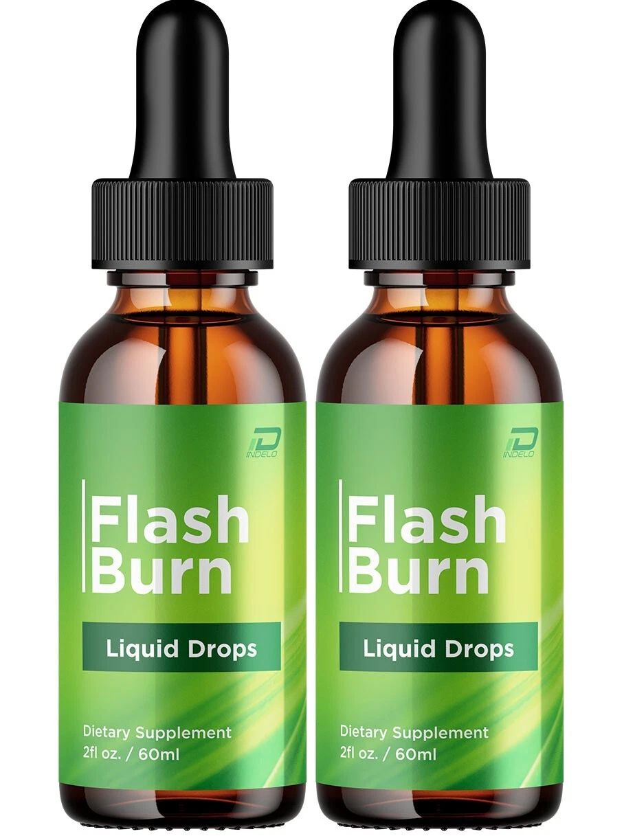 (2 Pack) Flash Burn Drops Healthy Formula - FlashBurn Liquid All Natural Healthy