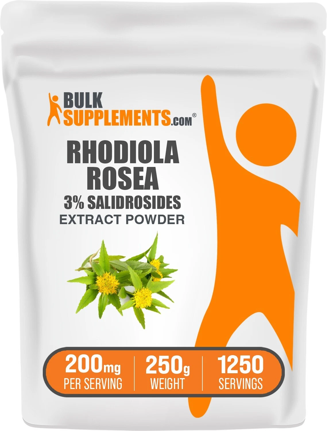 BulkSupplements Rhodiola Extract (3% Salidroside) Powder - 200mg per Serving