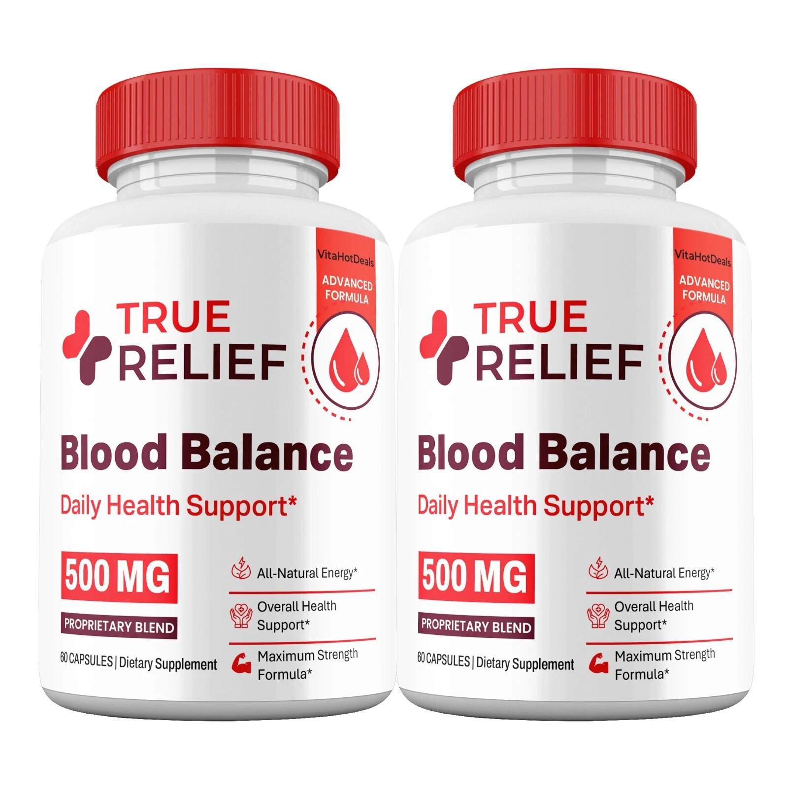True Relief Blood Balance Capsules, Max Strength, TrueRelief Pills (2 Pack)