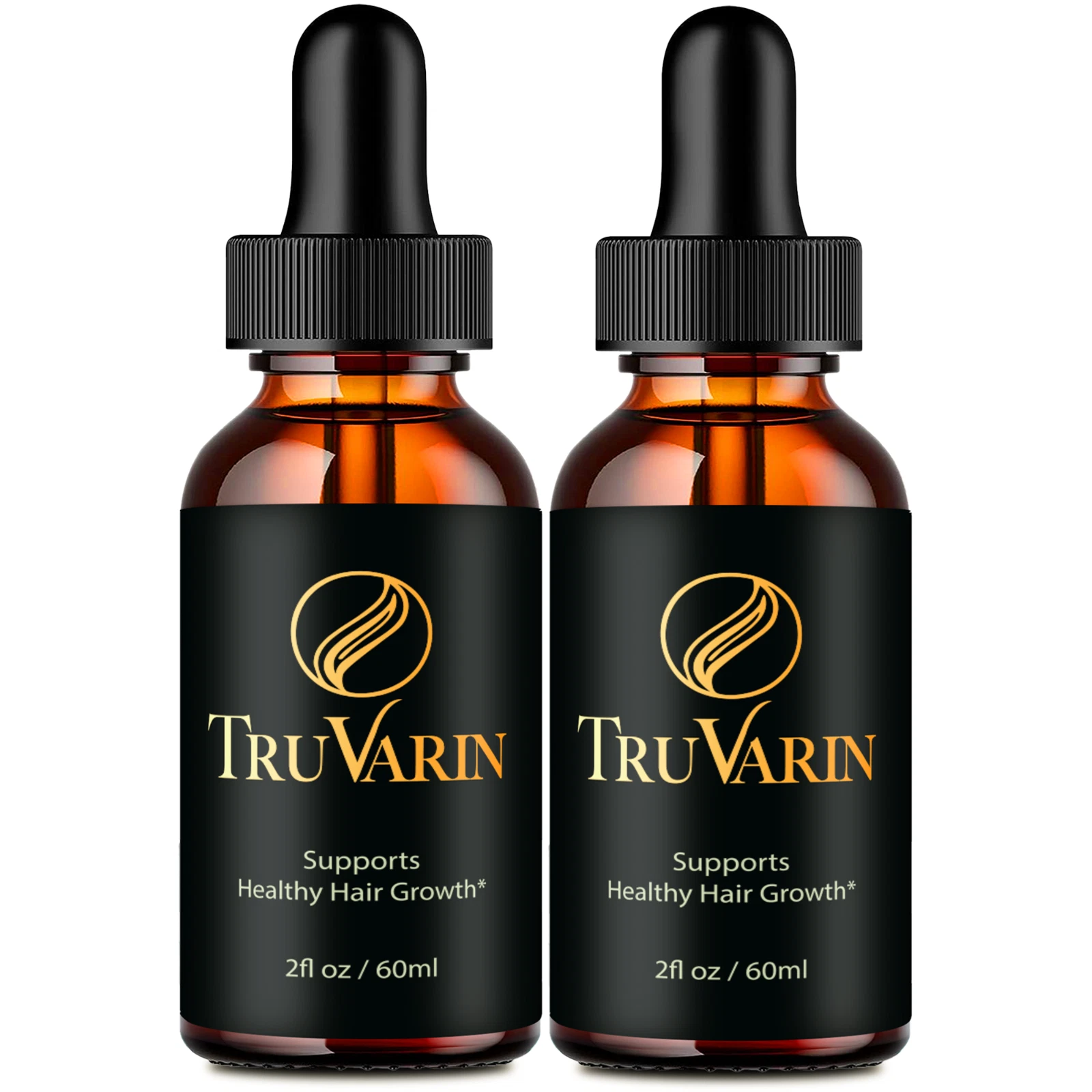 (2 Pack) Truvarin Advanced Hair Growth Drops to Reduce Hair Loss and Thinning