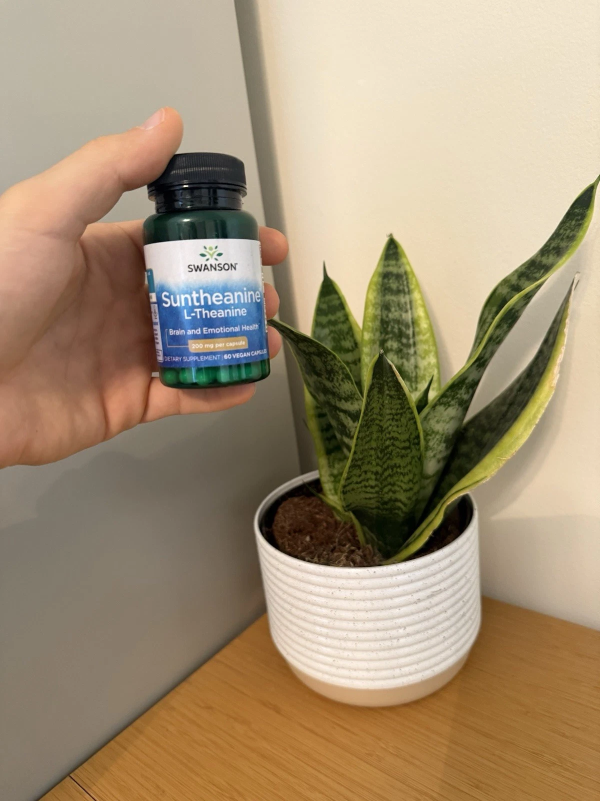 Swanson L-Theanine - Double Strength 200 mg 60 Veggie Capsules