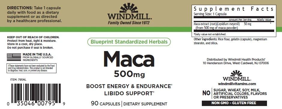 Maca Root 500 mg Capsules – Natural Energy, Stamina & Boost Energy & Endurancet