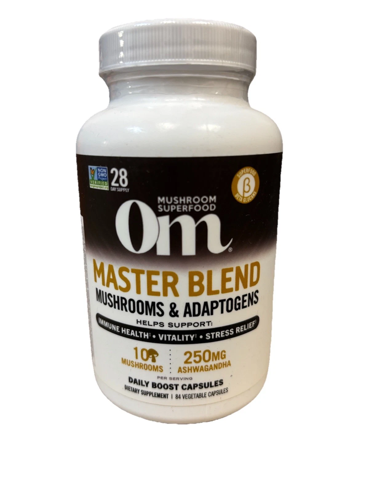 Mushroom Master Blend 675 Mg 84 Veg Caps By Om Mushrooms BB 08/2025