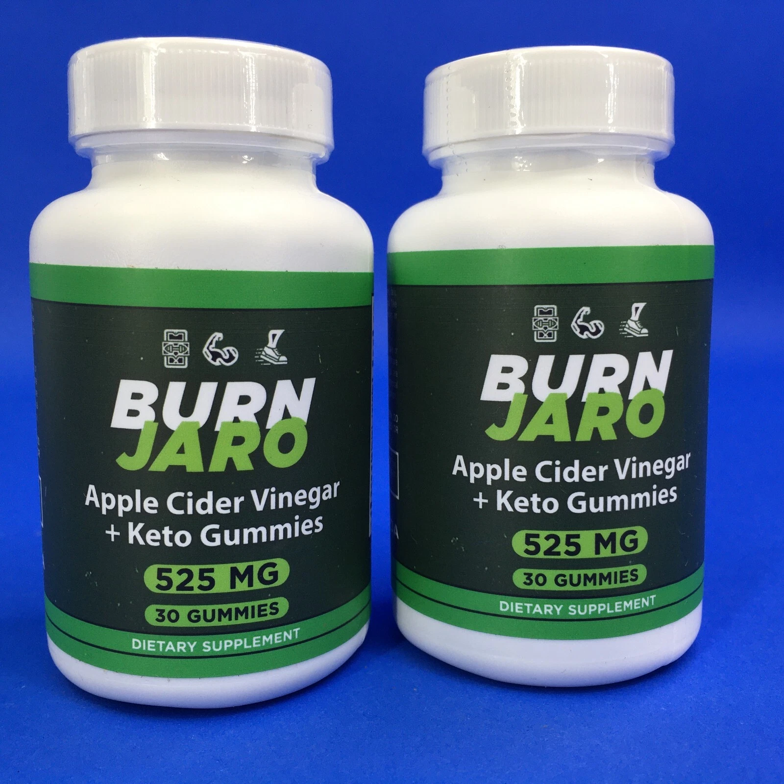 Burn Jaro Apple Cider Vinegar + Keto Dietary Supplemement 30 Gummies (Lot of 2)