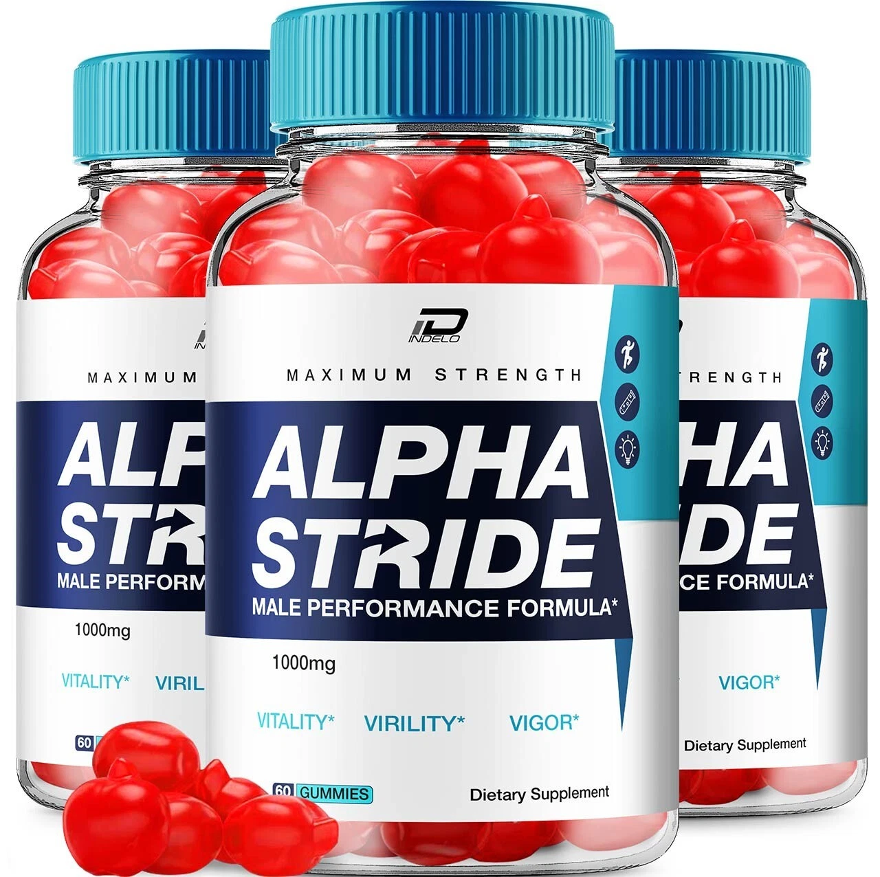 (3 Pack) Alpha Stride Gummies for Men – AlphaStride Male Gummy All-Natural