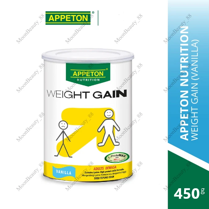 1 x Appeton Weight Gain Powder for Adults Vanilla 450g Increase Body Weight