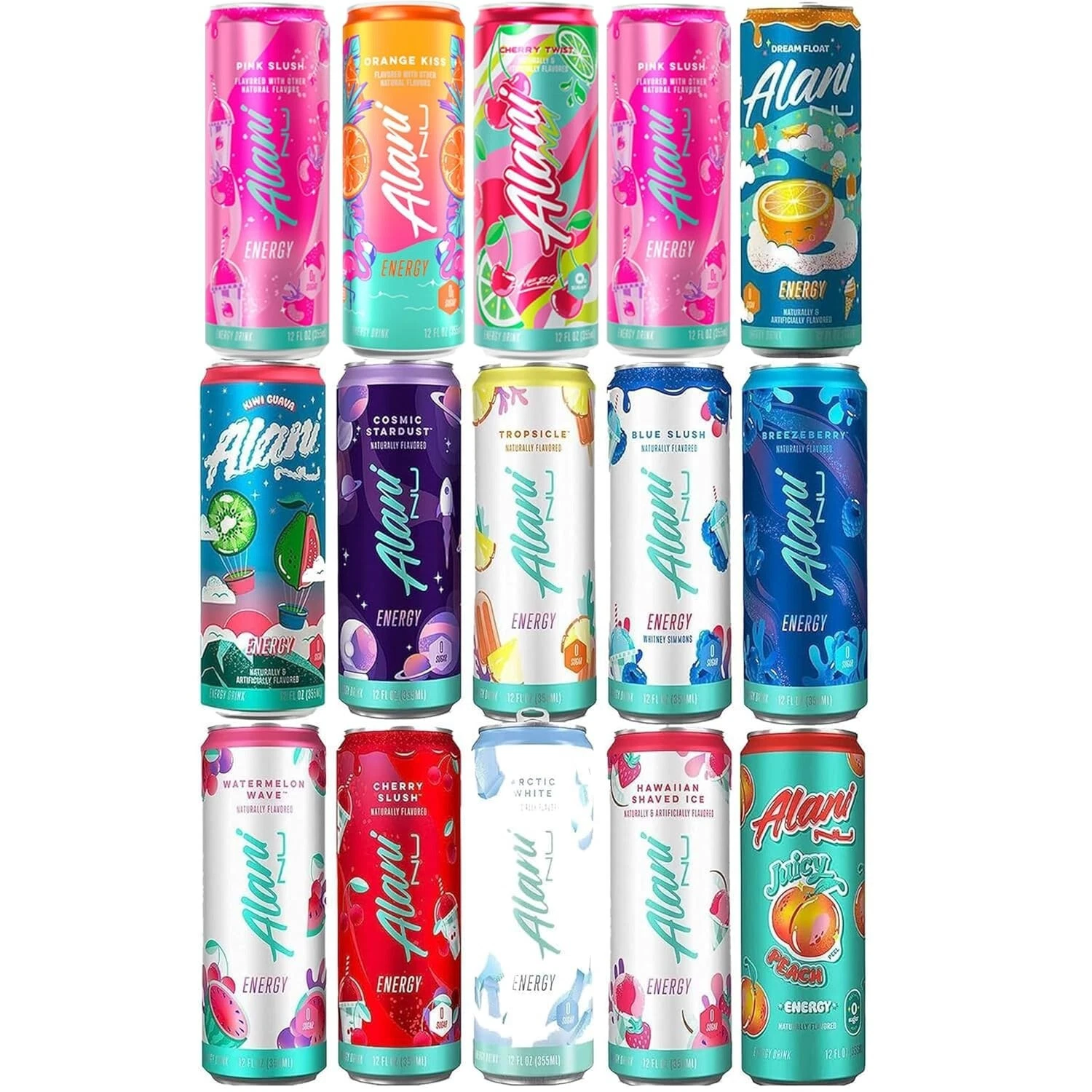 Alani Nu Energy Drink 12 Oz Cans 12 Pack Case (Choose Flavor)