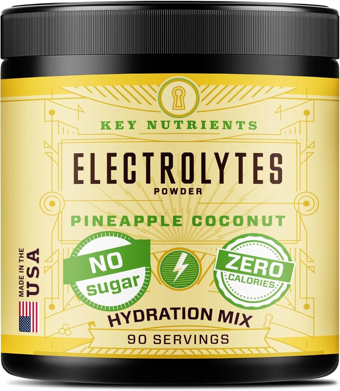 KEY NUTRIENTS Multivitamin Electrolytes Powder No Sugar - Tropical Pineapple...