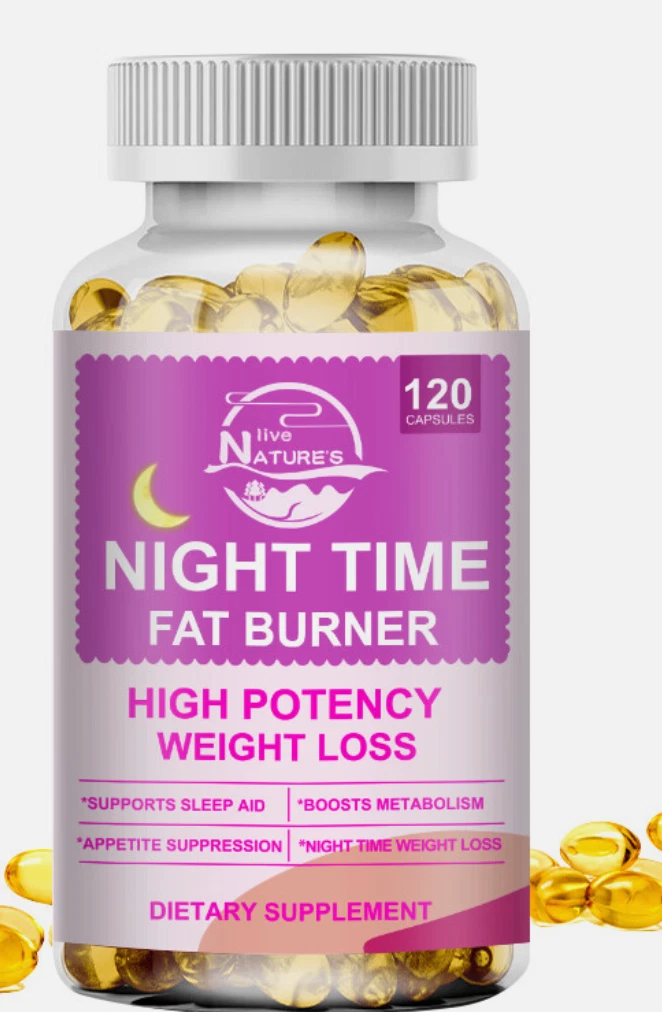 GLP-1 Weight Loss Fat Burner Diet Supplement Night Time Slimming Capsules