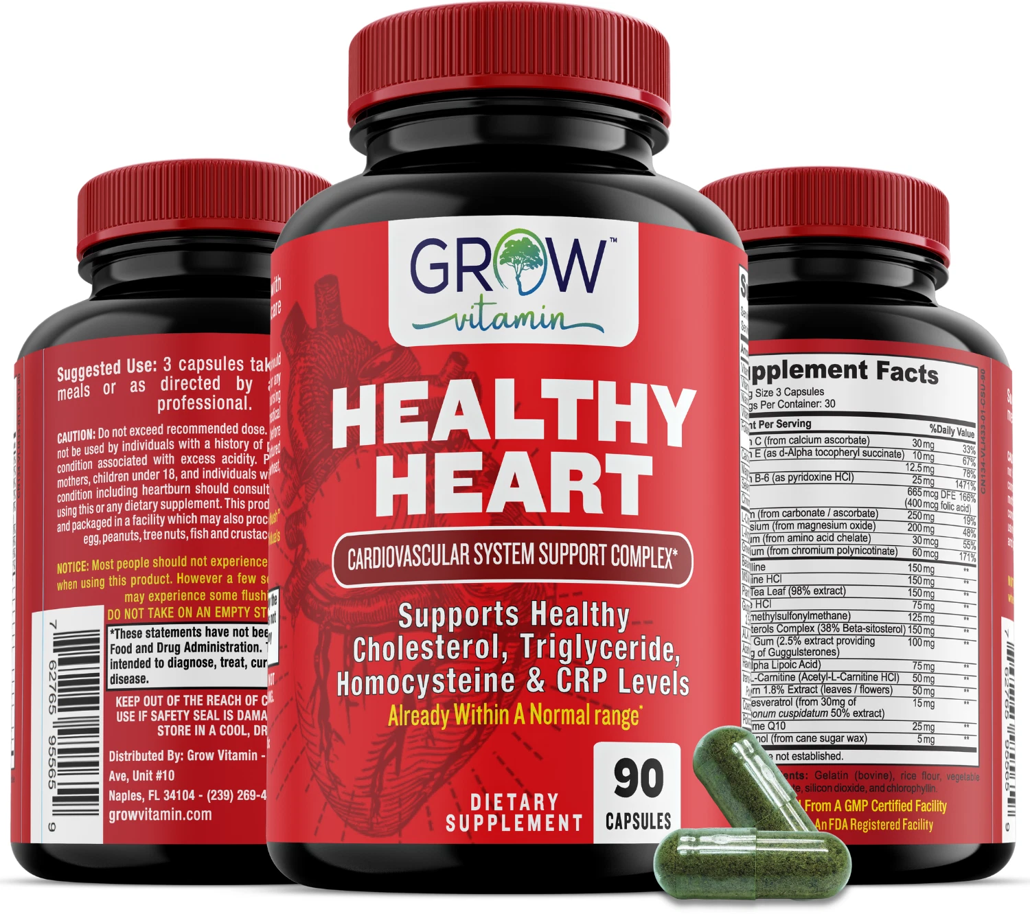 Healthy Heart Capsules for Artery Cleanse & Protection, and support of Arteries
