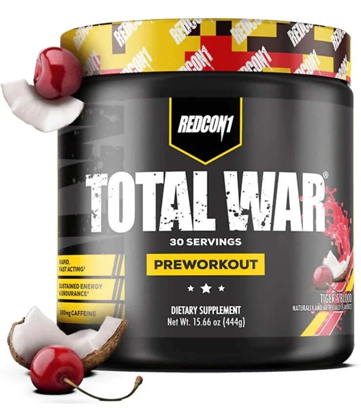 Redcon1 Total War Pump Non Stim Pre Workout Tigers Blood