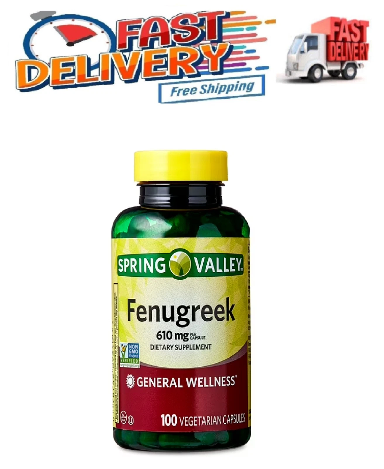 Spring Valley Fenugreek Dietary Supplement, 610 mg, 100 Count