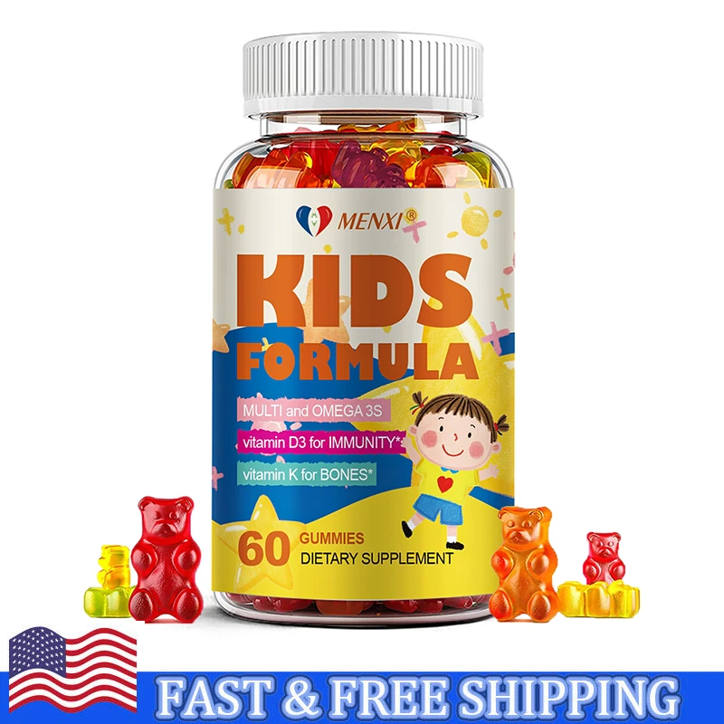 Kids Multivitamin Essentials Gummies Natural - Immune Support - Brain Booster