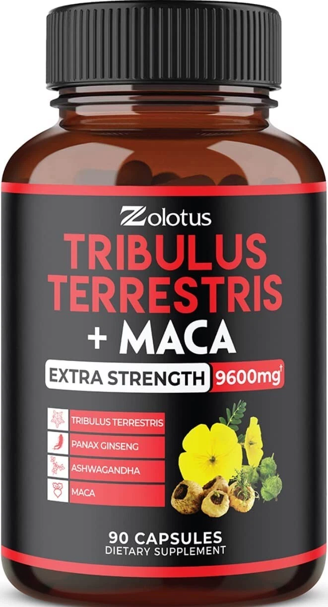 Tribulus Terrestris + Maca 9600mg Per Capsule 3 Months Supply Highest Potency