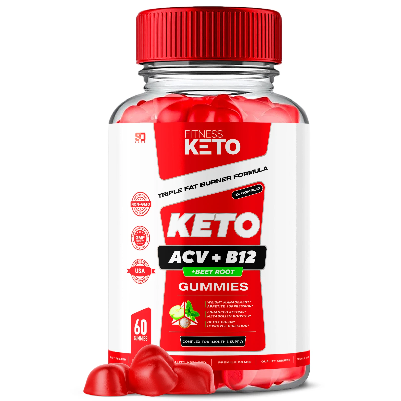 Fitness Keto ACV Gummies Supports Weight Management & Metabolism 60 Gummies