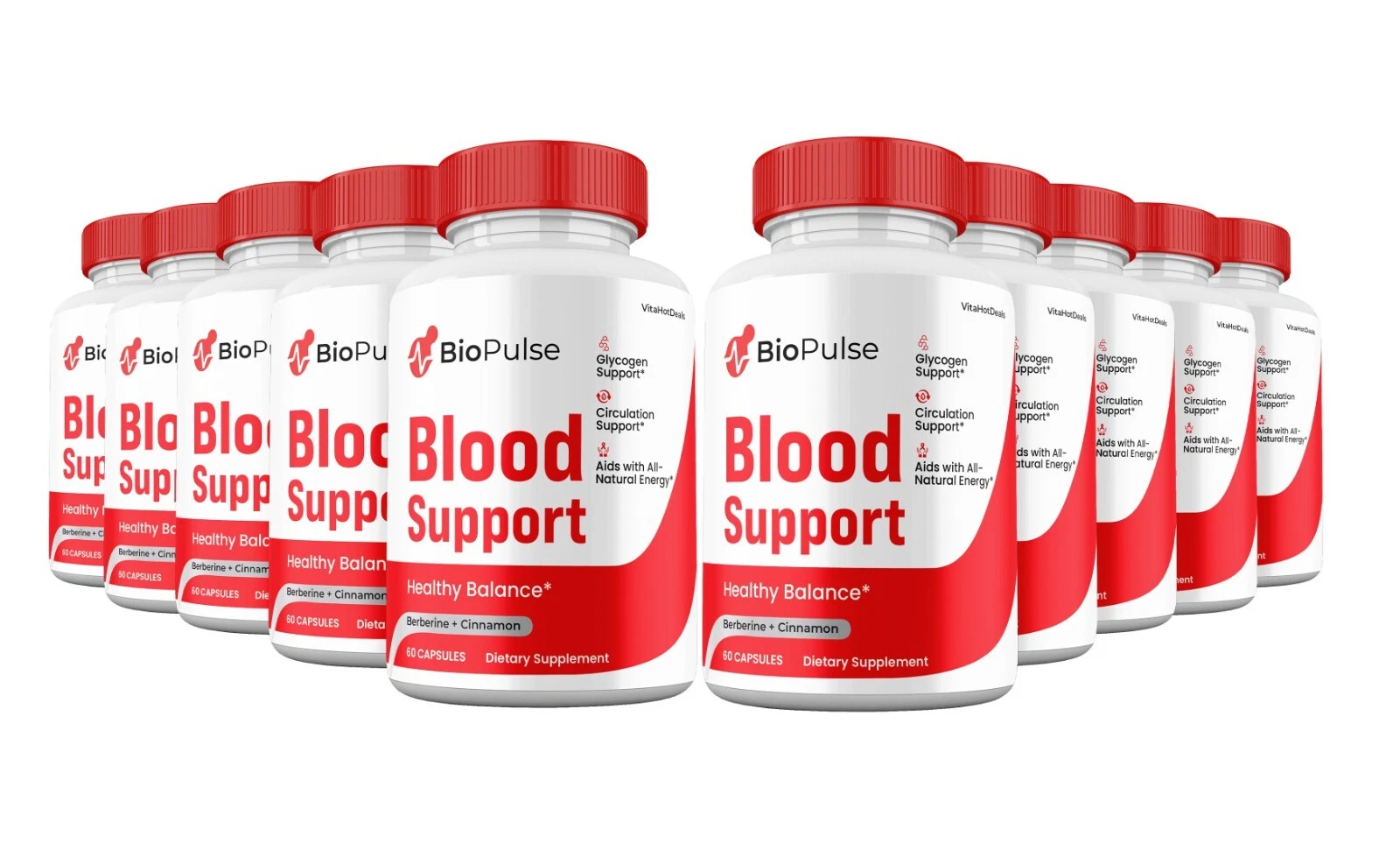 BioPulse Capsules, Max strength, Bio Pulse Pills Blood Supplement (10 Pack)
